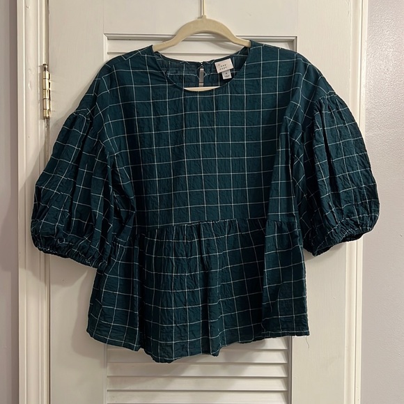 a new day Tops - A New Day Patterned Peplum Blouse
